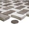 Apollo Tile Sample of Dog Bone Beige Basket Weave 11"x11" Marble Mosaic Tile APLSV99B24EC39 Sample - alternate 1